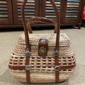 Vintage woven handbag